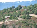 The guest house from across the valley. The upper house is our nearest neighbor (over 500 feet away)